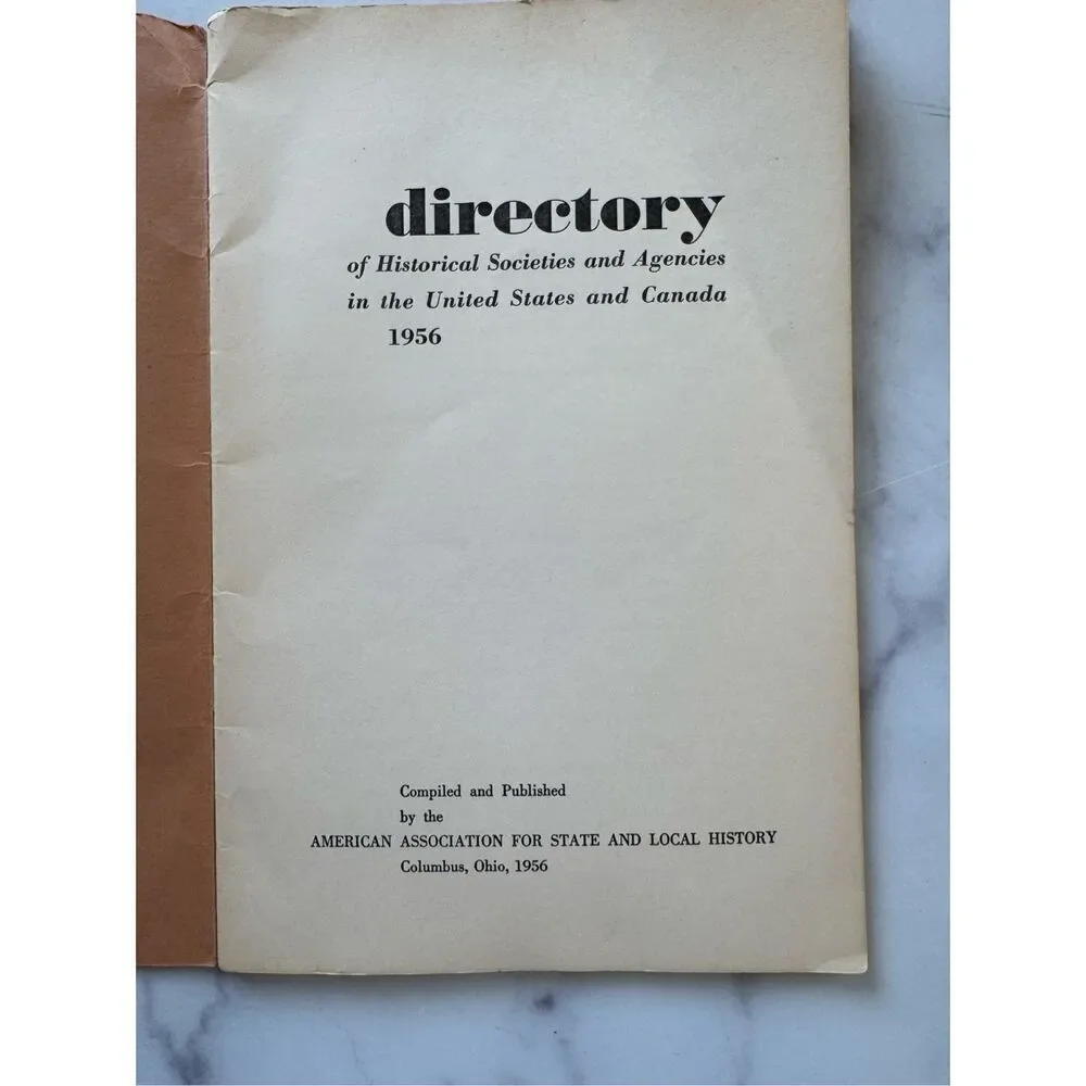 Directory of agencies and Historical Societies United States Canada 1956 vintage